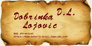 Dobrinka Lojović vizit kartica